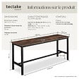 TECTAKE - 2 bancs Fairfield Bois foncé industriel, rustique - vignette