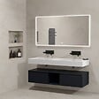 DISTRIBAIN - Meuble de salle de bain ROMANZA 1400 Noir (sans miroir) - vignette