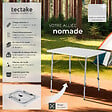 TECTAKE - Table pliante hauteur ajustable gris - vignette