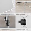 TECTAKE - Table pliante hauteur ajustable gris - vignette
