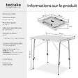 TECTAKE - Table pliante hauteur ajustable gris - vignette