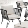 TECTAKE - Lot de fauteuils de jardin en résine tressée SUNDO gris anthracite - vignette