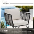 TECTAKE - Lot de fauteuils de jardin en résine tressée SUNDO gris anthracite - vignette