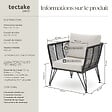 TECTAKE - Lot de fauteuils de jardin en résine tressée SUNDO gris anthracite - vignette
