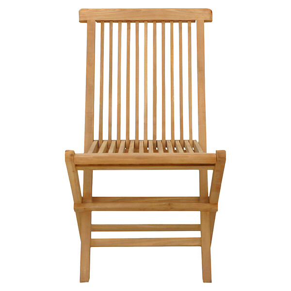 HAPPY GARDEN - Lot de 8 chaises de jardin en teck LOMBOK - large