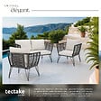 TECTAKE - Salon de jardin SUNDO en résine tressée gris anthracite - vignette