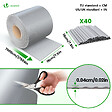 VOUNOT - Brise vue occultant PVC 450g/m2 19cm x 70m Gris clair - vignette