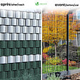 VOUNOT - Brise vue occultant PVC 450g/m2 19cm x 70m Vert - vignette