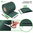 VOUNOT - Brise vue occultant PVC 450g/m2 19cm x 70m Vert - vignette