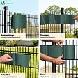 VOUNOT - Brise vue occultant PVC 450g/m2 19cm x 70m Vert - vignette