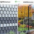 VOUNOT - Brise vue occultant PVC 450g/m2 19cm x 140m Gris clair - vignette