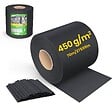 VOUNOT - Brise vue occultant PVC 450g/m2 19cm x 70m Noir - vignette