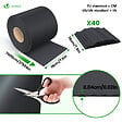 VOUNOT - Brise vue occultant PVC 450g/m2 19cm x 70m Noir - vignette