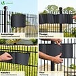 VOUNOT - Brise vue occultant PVC 450g/m2 19cm x 70m Noir - vignette