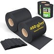 VOUNOT - Brise vue occultant PVC 450g/m2 19cm x 140m Noir - vignette