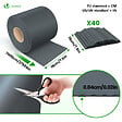 VOUNOT - Brise vue occultant PVC 450g/m2 19cm x 70m Anthracite - vignette