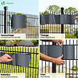 VOUNOT - Brise vue occultant PVC 450g/m2 19cm x 140m Anthracite - vignette