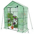 VOUNOT - Serre de jardin avec etageres et bache PE renforcee 135g/m2 143x73x195cm Vert - vignette