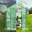 VOUNOT - Serre de jardin avec etageres et bache PE renforcee 135g/m2 143x73x195cm Vert - vignette