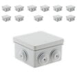 ZENITECH - Lot de 36 boîtes étanches carrées 80x80x40mm - Gris - Zenitech - vignette