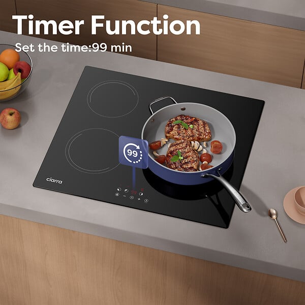 CIARRA - Plaque de cuission induction 3 foyer 59CM 5600W CD3BIH-E - large