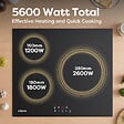 CIARRA - Plaque de cuission induction 3 foyer 59CM 5600W CD3BIH-E - vignette