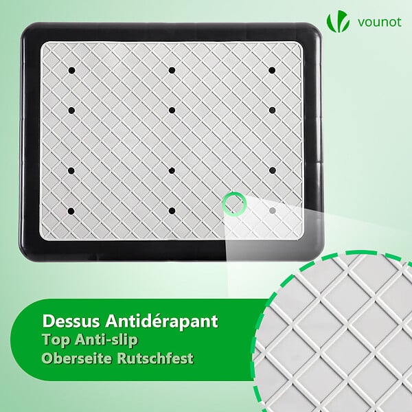VOUNOT - Marche pied antiderapant exterieur interieur demi marche - large