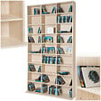 TECTAKE - Étagère bibliothèque Christel 180 x 102 x 23,5cm marron hêtre - vignette