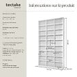 TECTAKE - Étagère bibliothèque Christel 180 x 102 x 23,5cm blanc - vignette