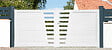 MOREY - Portail ajouré PVC Aydat - Blanc - L.3,50xH.1,50m - vignette