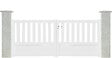 MOREY - Portail PVC Pavin semi-ajouré - Blanc - L.350xH.130cm - vignette