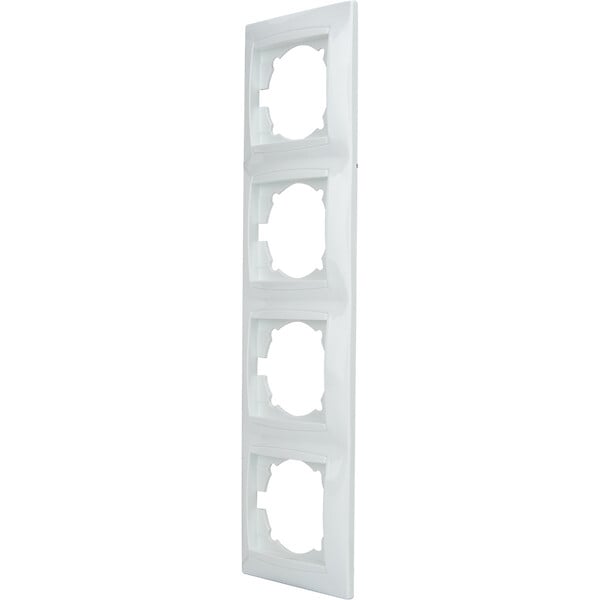 ZENITECH - Plaque encastrée 4 boîtes Verticales Zyna - Blanc - Zenitech - large