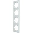 ZENITECH - Plaque encastrée 4 boîtes Verticales Zyna - Blanc - Zenitech - vignette