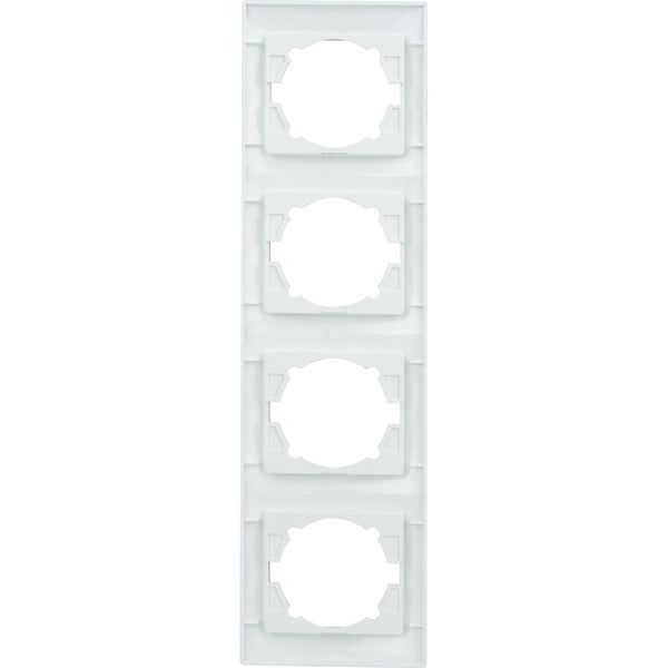 ZENITECH - Plaque encastrée 4 boîtes Verticales Zyna - Blanc - Zenitech - large