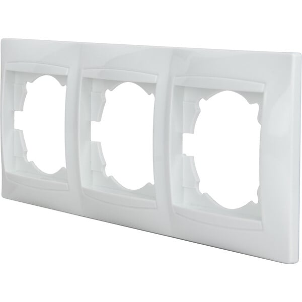 ZENITECH - Triple plaque encastrée horizontale Zyna - Blanc - Zenitech - large