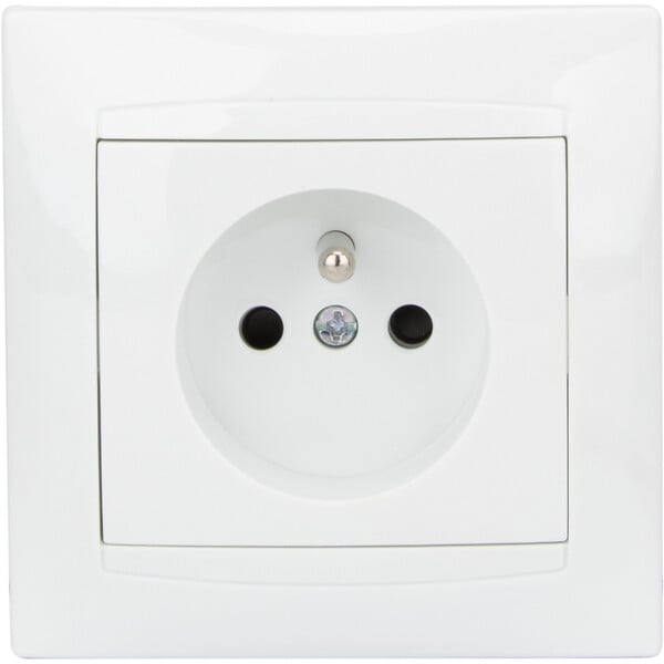 ZENITECH - Prise 2P+T encastrée Zyna - Blanc - Zenitech - large