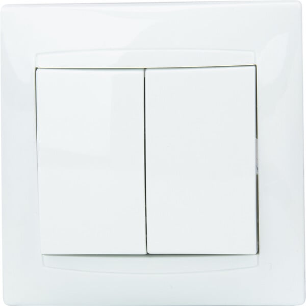 ZENITECH - Double va et vient encastré Zyna - Blanc - Zenitech - large