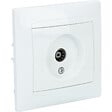 ZENITECH - Prise TV encastrée Ø9,52mm Zyna - Blanc - Zenitech - vignette
