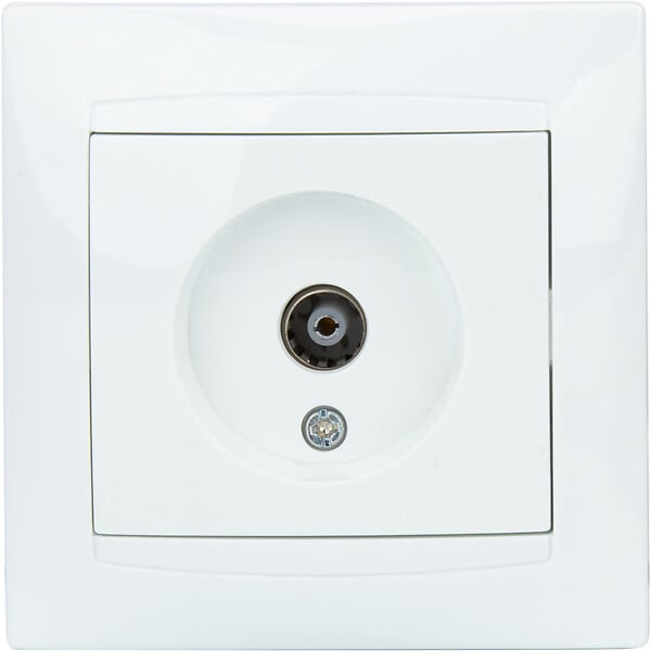 ZENITECH - Prise TV encastrée Ø9,52mm Zyna - Blanc - Zenitech - large
