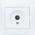 ZENITECH - Prise TV encastrée Ø9,52mm Zyna - Blanc - Zenitech - vignette