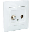 ZENITECH - Prise satéléphonelite F7 + TV Ø9,52mm Zyna - Blanc - Zenitech - vignette