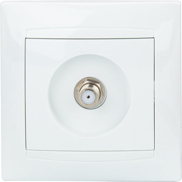 ZENITECH - Prise satéléphonelite encastrée mâle Ø7mm type F Zyna - Blanc - Zenitech - large