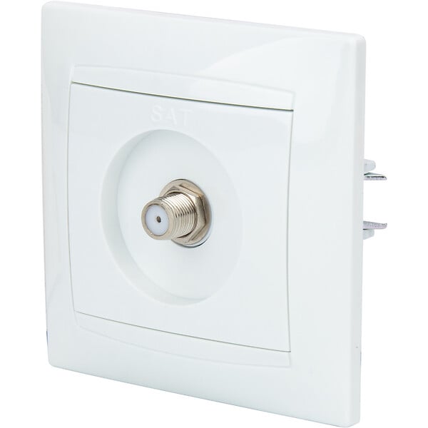 ZENITECH - Prise satéléphonelite encastrée mâle Ø7mm type F Zyna - Blanc - Zenitech - large