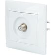 ZENITECH - Prise satéléphonelite encastrée mâle Ø7mm type F Zyna - Blanc - Zenitech - vignette