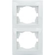 ZENITECH - Double plaque encastrée Verticale Zyna - Blanc - Zenitech - vignette