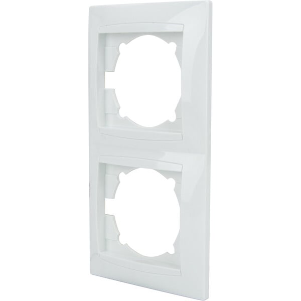 ZENITECH - Double plaque encastrée Verticale Zyna - Blanc - Zenitech - large