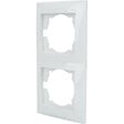 ZENITECH - Double plaque encastrée Verticale Zyna - Blanc - Zenitech - vignette