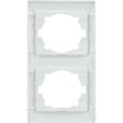 ZENITECH - Double plaque encastrée Verticale Zyna - Blanc - Zenitech - vignette