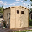 TIMBELA - Abri de jardin en bois - l236xL226xH218 cm / 4.33 m2 - M369 - vignette
