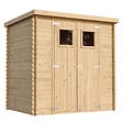 TIMBELA - TIMBELA M311+M311G Abri de jardin en bois l204xL142xH200cm / 2.22m2 AVEC SOL TRAITÉ - vignette
